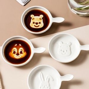 New : Two Winnie the Pooh bear Ceramic Soy
Sauce Condiment side dish
